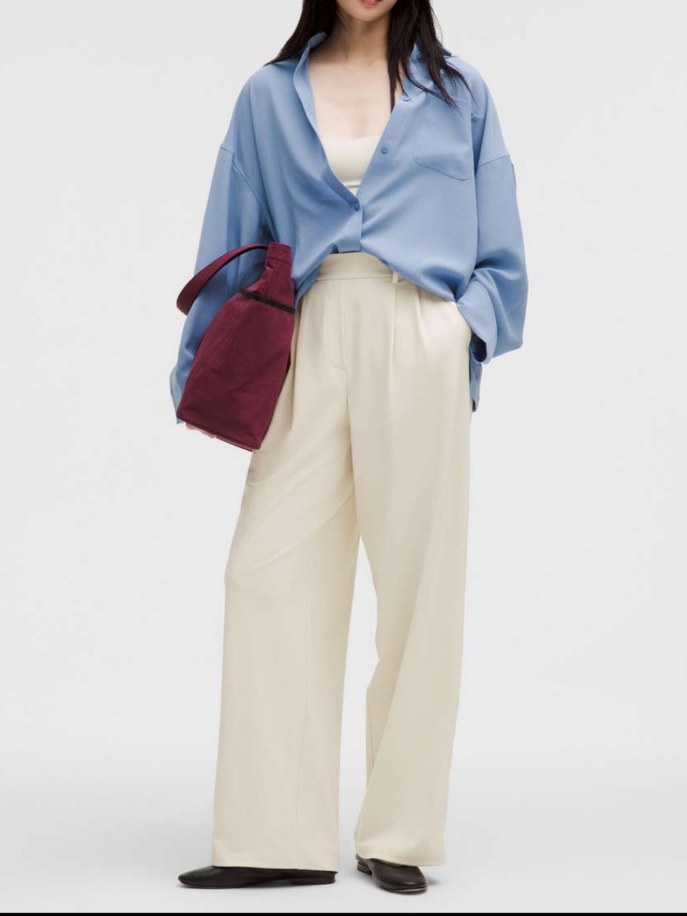 Lululemon Daydrift High-Rise Wide-Leg Trouser Light Ivory L NWT